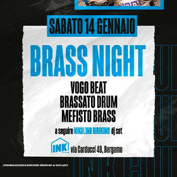 locandina Brass Night INK Bergamo