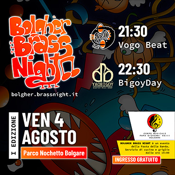 locandina Bolghèr Brass Night I Edizione